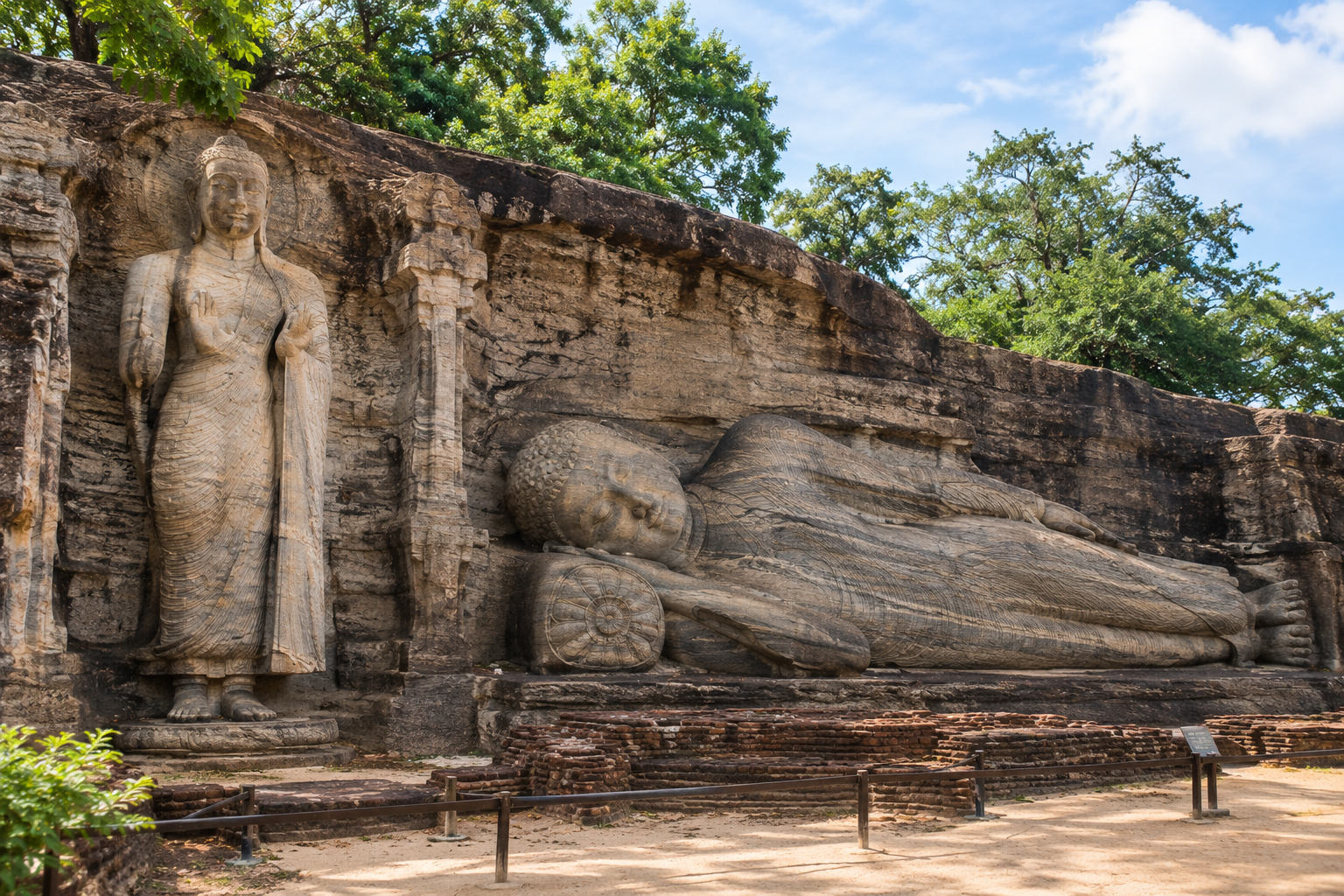Gal Vihara rock-carved Buddha statues in Polonnaruwa