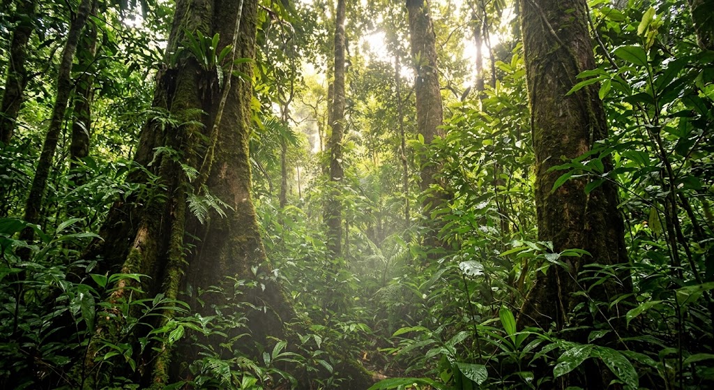 Forest trail in Sinharaja Rainforest, Sri Lanka